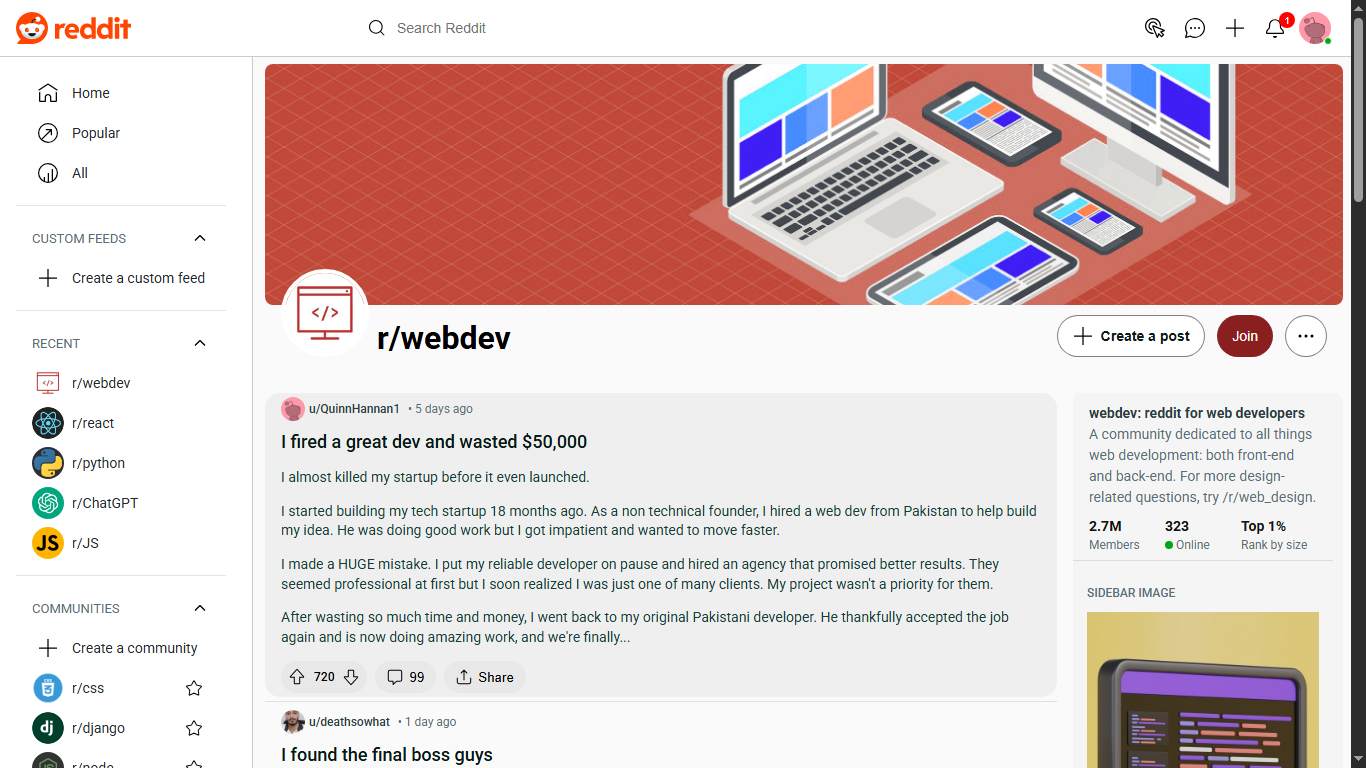a reddit clone
